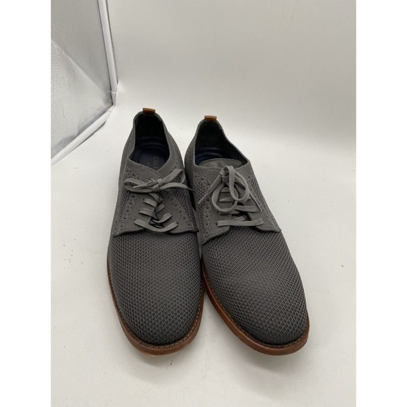 Cole Haan Mens Shoes Size 9.5M Grey Leather Oxford Lace Up Sneakers main image 9
